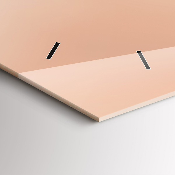 Ceas orizontale de perete din sticlă Ilustrație cu flamingo