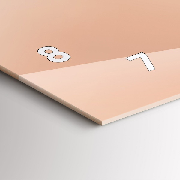 Ceas orizontale de perete din sticlă Ilustrație cu flamingo