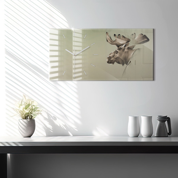 Ceas orizontale de perete din sticlă Elan grafic