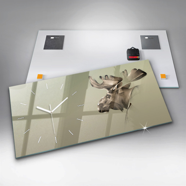 Ceas orizontale de perete din sticlă Elan grafic