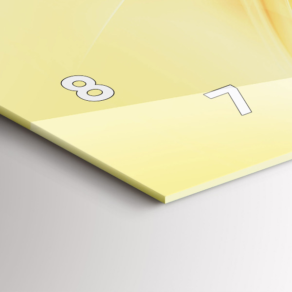 Ceas orizontale de perete din sticlă Valuri abstracte