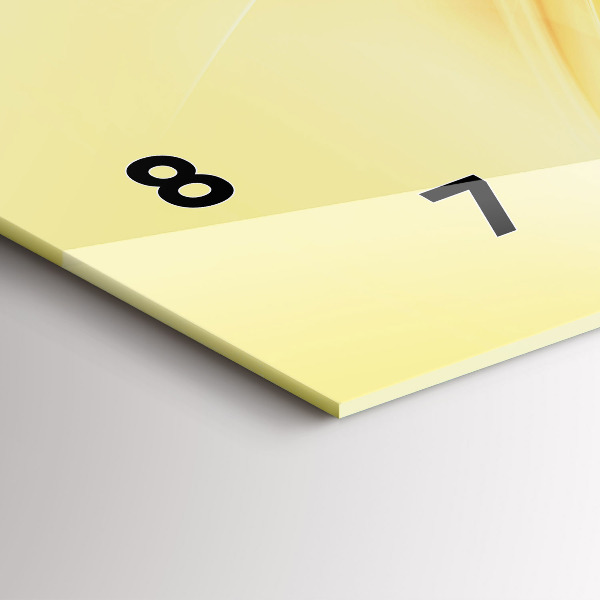 Ceas orizontale de perete din sticlă Valuri abstracte