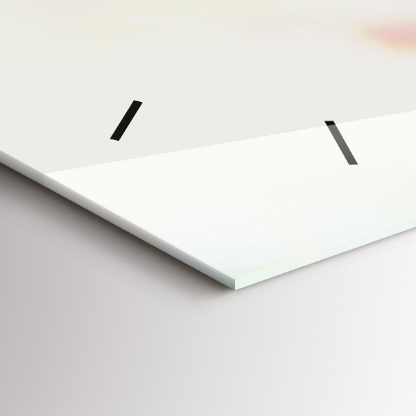 Ceas orizontale de perete din sticlă Flori de primavara