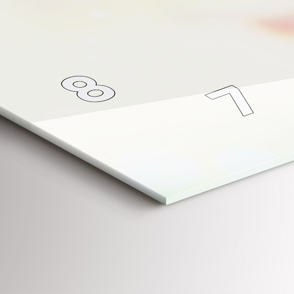 Ceas orizontale de perete din sticlă Flori de primavara