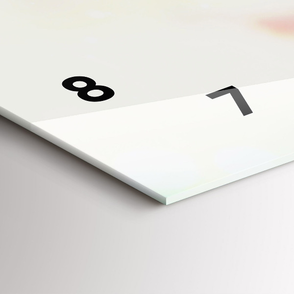 Ceas orizontale de perete din sticlă Flori de primavara