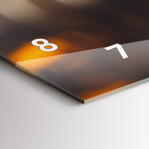 Ceas orizontale de perete din sticlă Sticle de sticlă