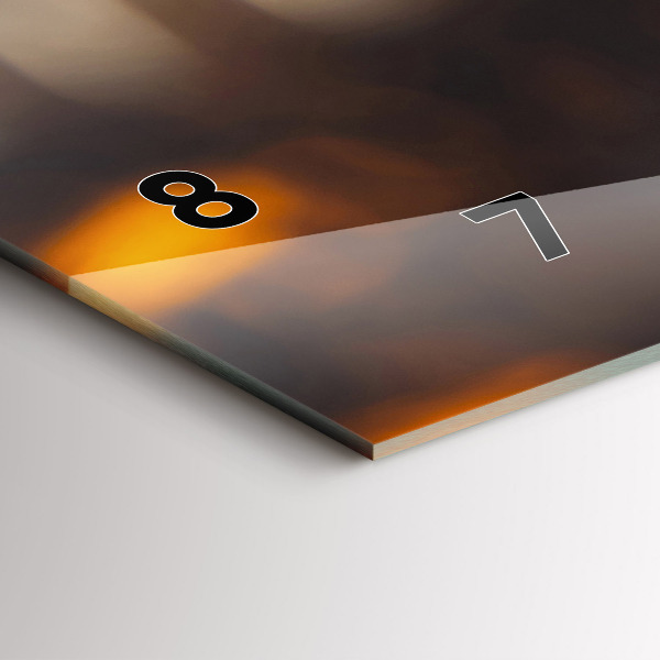 Ceas orizontale de perete din sticlă Sticle de sticlă