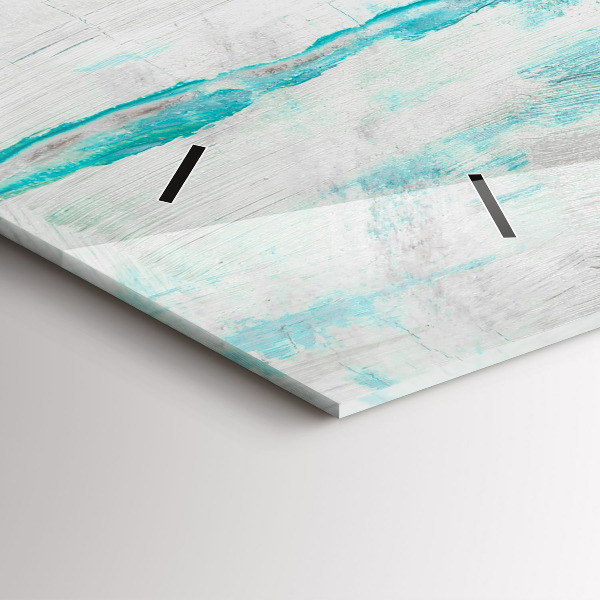 Ceas orizontale de perete din sticlă Abstracția texturii uleiului