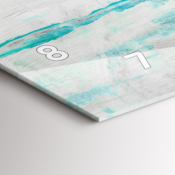 Ceas orizontale de perete din sticlă Abstracția texturii uleiului