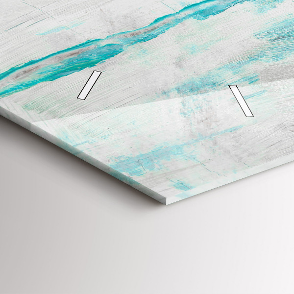 Ceas orizontale de perete din sticlă Abstracția texturii uleiului