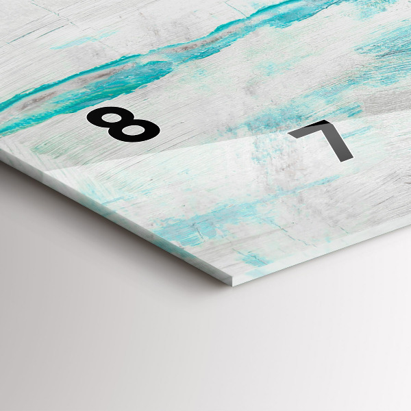 Ceas orizontale de perete din sticlă Abstracția texturii uleiului