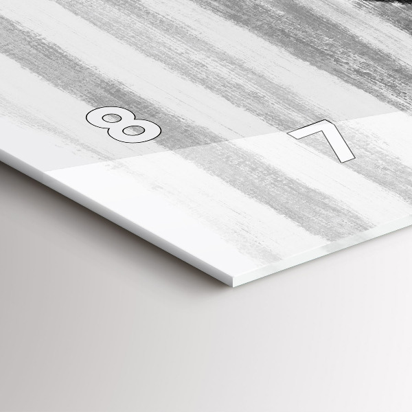 Ceas orizontale de perete din sticlă Femeie în alb și negru