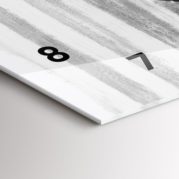 Ceas orizontale de perete din sticlă Femeie în alb și negru