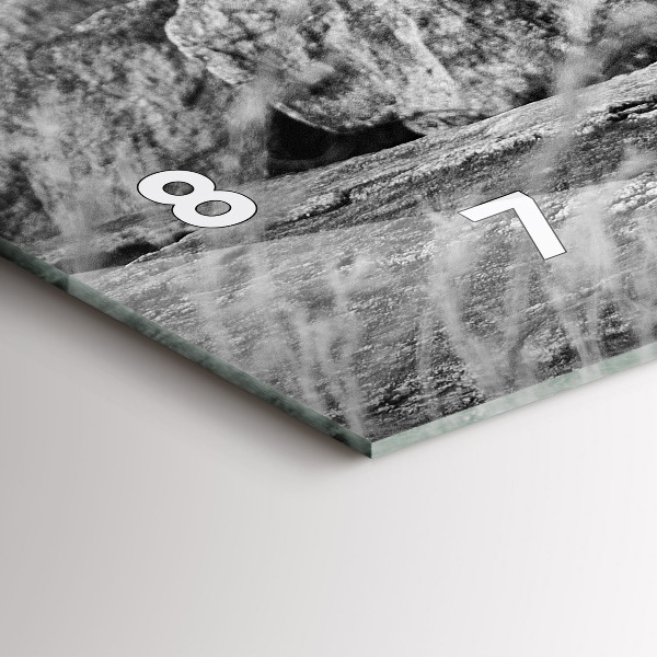 Ceas orizontale de perete din sticlă Rezumat - Leu