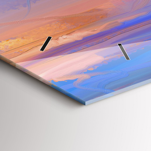 Ceas orizontale de perete din sticlă Peisaj marin