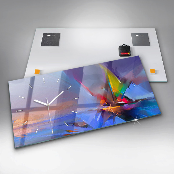 Ceas orizontale de perete din sticlă Peisaj marin