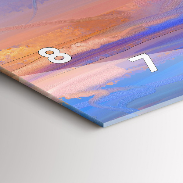 Ceas orizontale de perete din sticlă Peisaj marin