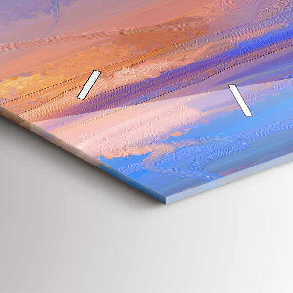 Ceas orizontale de perete din sticlă Peisaj marin