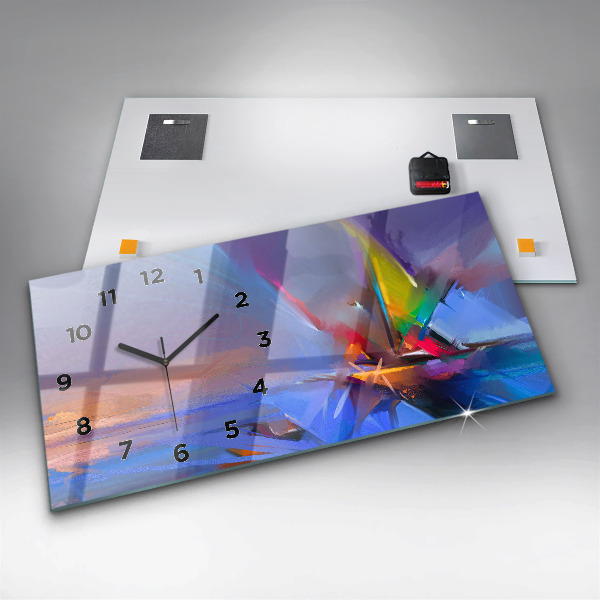 Ceas orizontale de perete din sticlă Peisaj marin