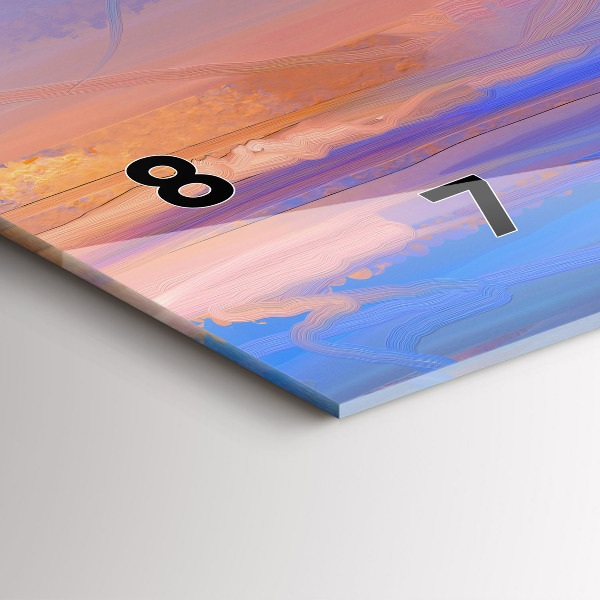 Ceas orizontale de perete din sticlă Peisaj marin