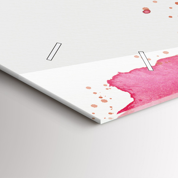 Ceas orizontale de perete din sticlă Fundal de vultur acuarelă