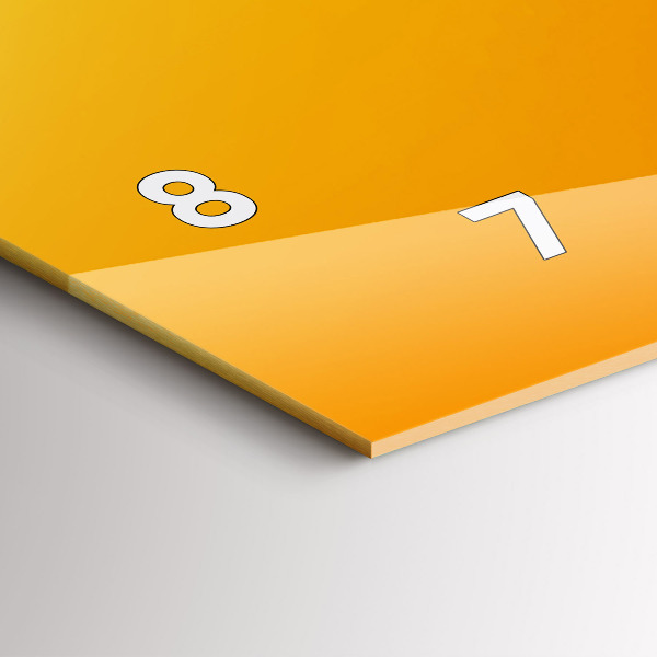 Ceas orizontale de perete din sticlă Portocale