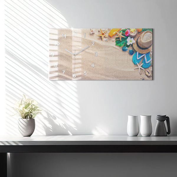 Ceas orizontale de perete din sticlă Accesorii de vacanta