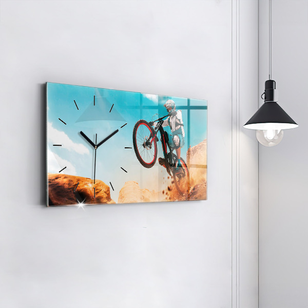Ceas orizontale de perete din sticlă Cascader și adrenalină