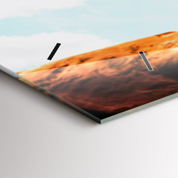 Ceas orizontale de perete din sticlă Cascader și adrenalină