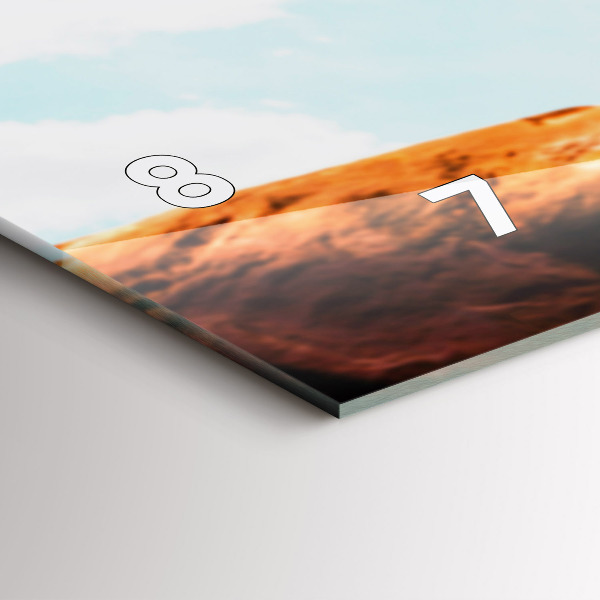 Ceas orizontale de perete din sticlă Cascader și adrenalină