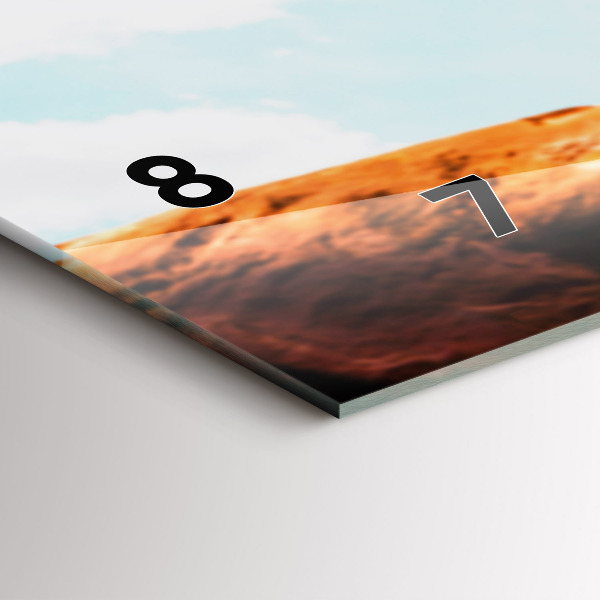 Ceas orizontale de perete din sticlă Cascader și adrenalină