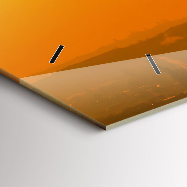 Ceas orizontale de perete din sticlă Vedere la Catedrala Brno