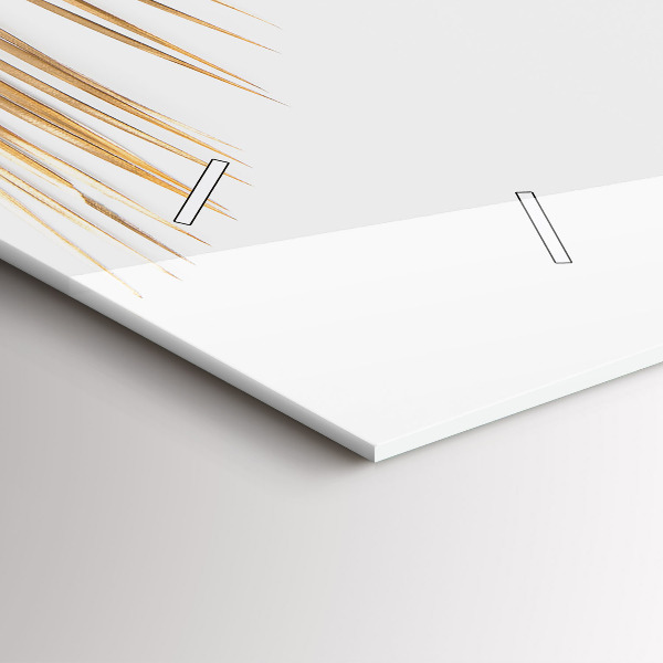 Ceas orizontale de perete din sticlă Frunze tropicale