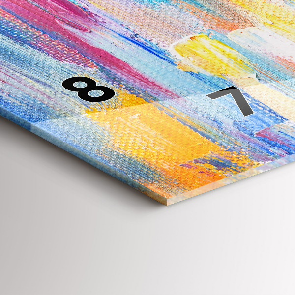 Ceas orizontale de perete din sticlă Cuplu în ploaie