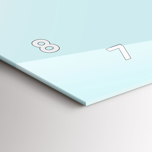 Ceas orizontale de perete din sticlă Pisică amuzantă cu ochelari