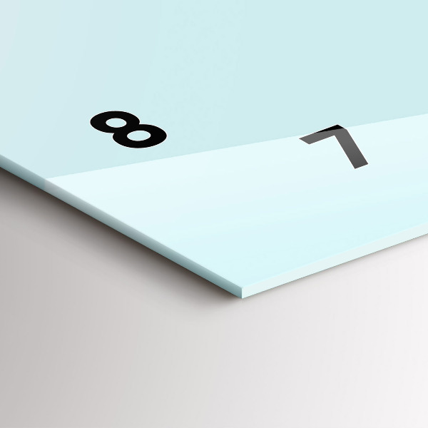 Ceas orizontale de perete din sticlă Pisică amuzantă cu ochelari