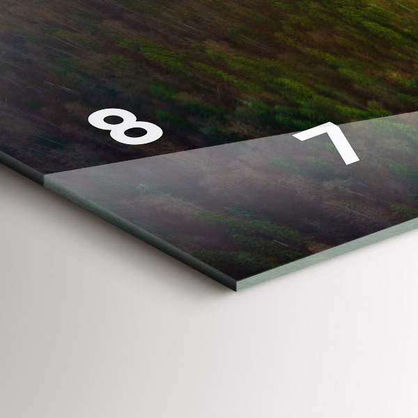 Ceas orizontale de perete din sticlă Apus peste munți