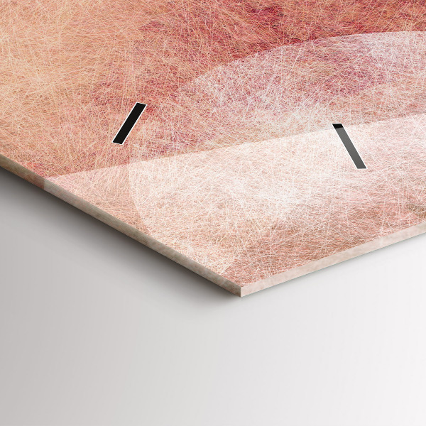 Ceas orizontale de perete din sticlă Abstracția geometrică