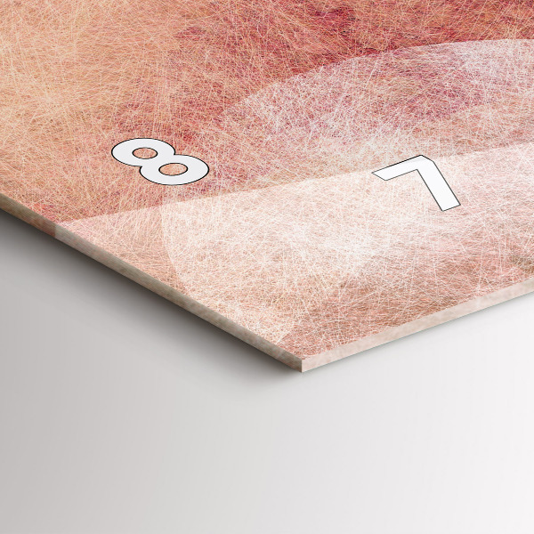 Ceas orizontale de perete din sticlă Abstracția geometrică