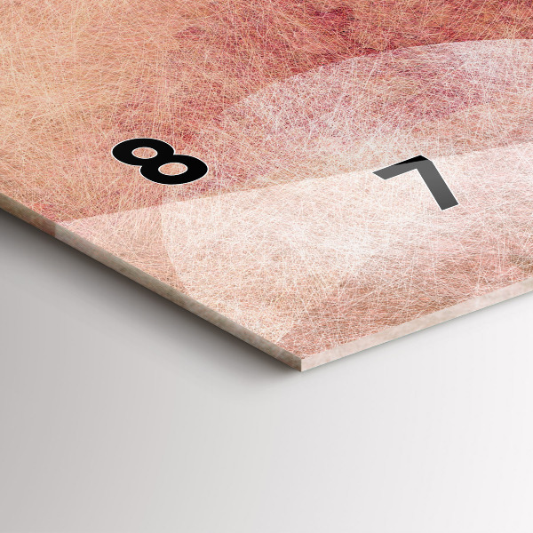 Ceas orizontale de perete din sticlă Abstracția geometrică