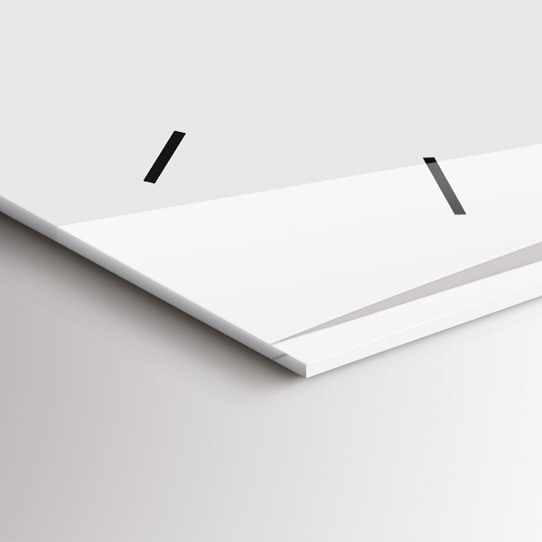 Ceas orizontale de perete din sticlă Frunze abstracte