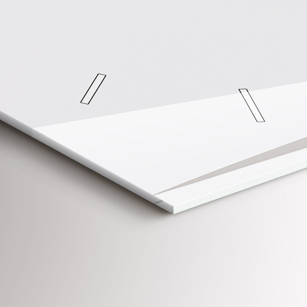 Ceas orizontale de perete din sticlă Frunze abstracte