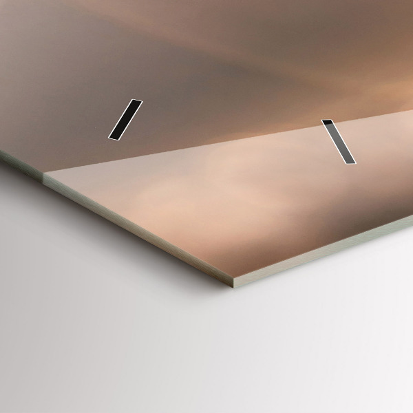 Ceas orizontale de perete din sticlă Masina in vacanta