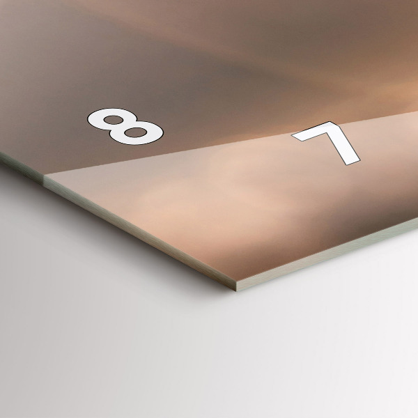 Ceas orizontale de perete din sticlă Masina in vacanta