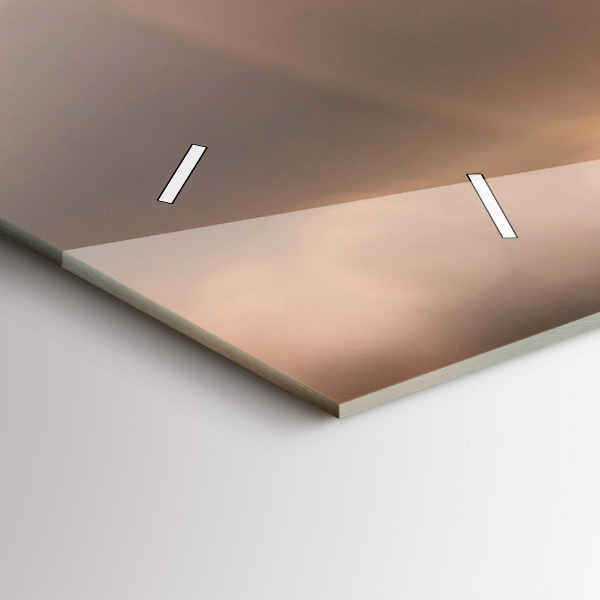 Ceas orizontale de perete din sticlă Masina in vacanta