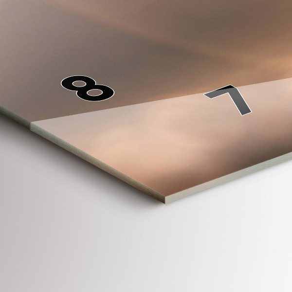 Ceas orizontale de perete din sticlă Masina in vacanta