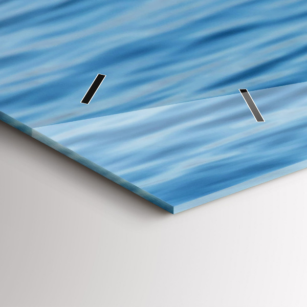 Ceas orizontale de perete din sticlă Pescăruși în Gdynia