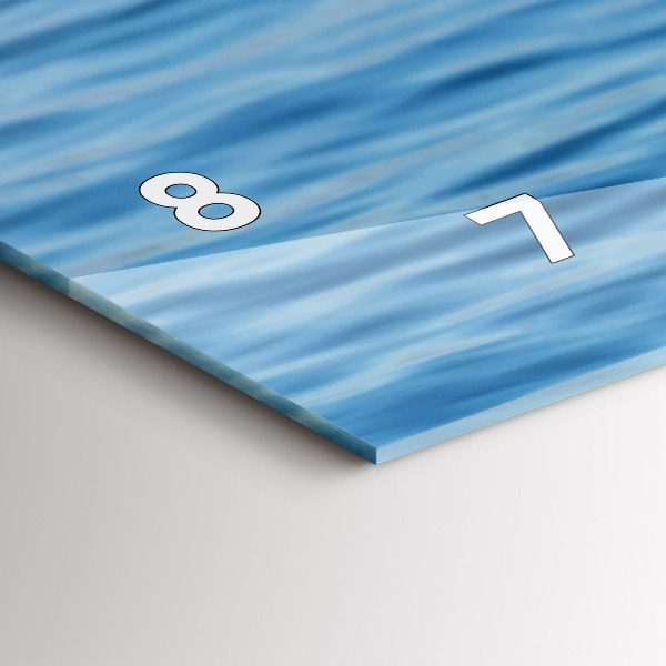 Ceas orizontale de perete din sticlă Pescăruși în Gdynia