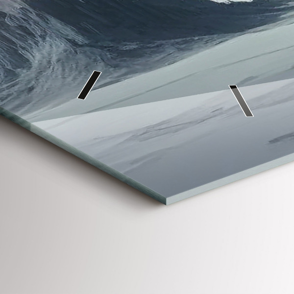 Ceas orizontale de perete din sticlă Omul Planetă Spațială