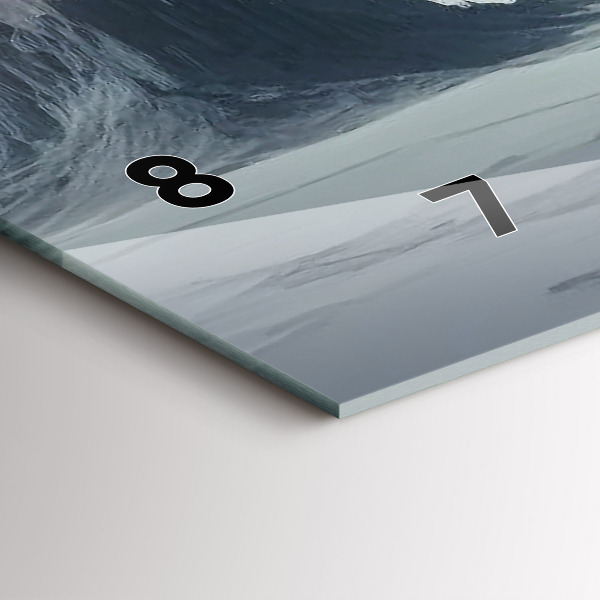 Ceas orizontale de perete din sticlă Omul Planetă Spațială